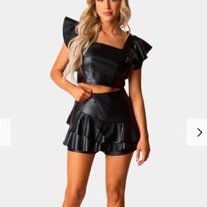 Buddy Love Black Ruffled Two-Piece Set